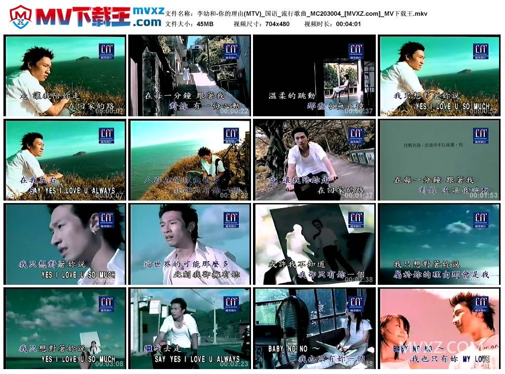 李幼和-你的理由(MTV)_国语_流行歌曲_MC203004
